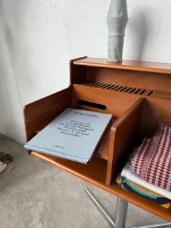 Pamono Teak Console or Small Desk from Fimsa Roma, Italy, 1970s Hot