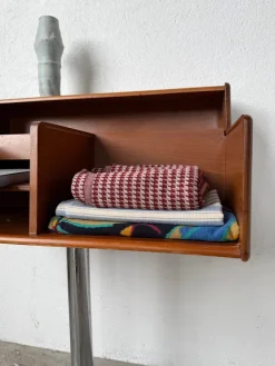 Pamono Teak Console or Small Desk from Fimsa Roma, Italy, 1970s Hot