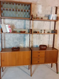 Pamono Teak Ergo Wall Unit with 2 Sections by John Texmon for Blindheim Møbelfabrikk, 1960s Online