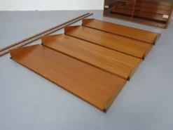 Pamono Teak Wall Unit by Kai Kristiansen for Feldballes Furniture Factory, Denmark, 1960s, Set of 7