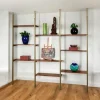 Pamono Tension Pole Free Standing Rose Gold Aluminum Omni Wall Unit by George Nelson New