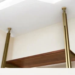 Pamono Tension Pole Free Standing Rose Gold Aluminum Omni Wall Unit by George Nelson New