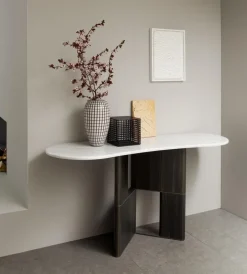 Pamono Tetris Laguna Oak and Marble Console by Morica Design Sale