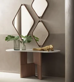 Pamono Tetris Walnut and Marble Console Table by Morica Design Online