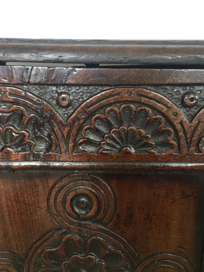 Pamono 18th Century Antique Carved Oak Coffer Best