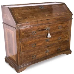 Pamono 18th Century Antique Walnut Drop Front Desk, Marchigiana Discount