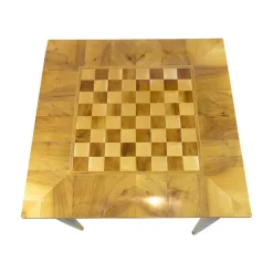 Pamono 19th Century Biedermeier Walnut Marquetry Chess Table Online