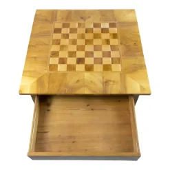 Pamono 19th Century Biedermeier Walnut Marquetry Chess Table Online