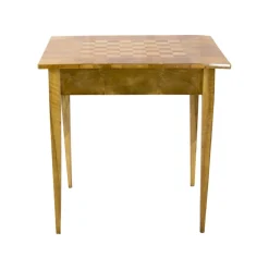 Pamono 19th Century Biedermeier Walnut Marquetry Chess Table Online