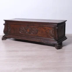 Pamono 17th Century Carved Walnut Chest, Italy, 1890s Online