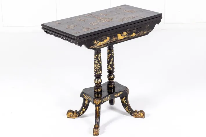 Pamono 19th Century Chinese Export Lacquer Games Table New