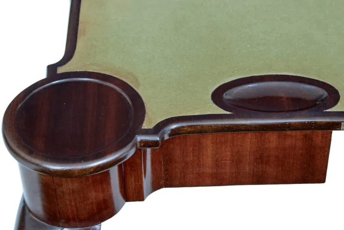 Pamono 19th Century Chippendale Revival Mahogany Card Table, 1880s Outlet