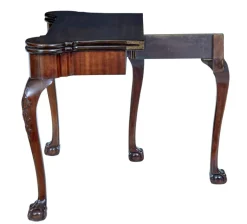 Pamono 19th Century Chippendale Revival Mahogany Card Table, 1880s Outlet