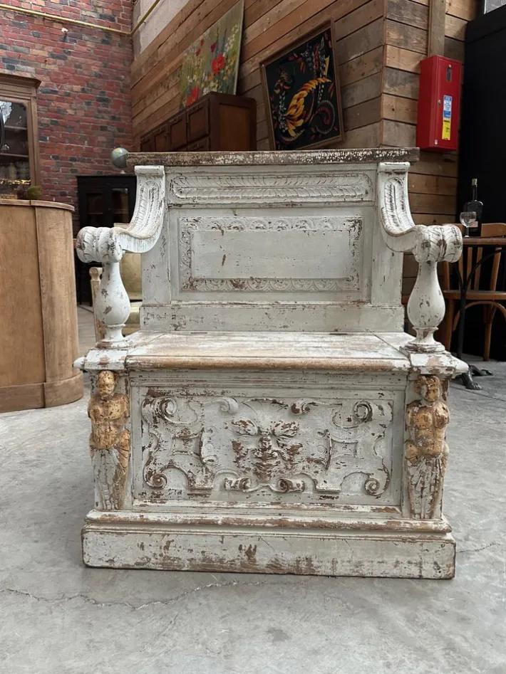 Pamono 19th Century Church Bench Hot