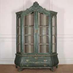 Pamono 19th Century Dutch Painted Oak Vitrine, 1880s Sale