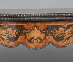 Pamono 19th Century Ebonised Marquetry & Ormolu Card Table, 1870s Hot