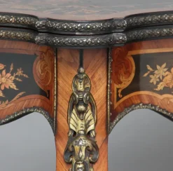Pamono 19th Century Ebonised Marquetry & Ormolu Card Table, 1870s Hot