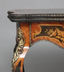 Pamono 19th Century Ebonised Marquetry & Ormolu Card Table, 1870s Hot