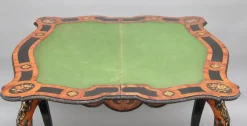 Pamono 19th Century Ebonised Marquetry & Ormolu Card Table, 1870s Hot