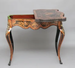 Pamono 19th Century Ebonised Marquetry & Ormolu Card Table, 1870s Hot