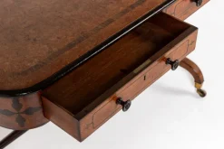 Pamono 19th Century English Regency Amboyna Library Table Hot