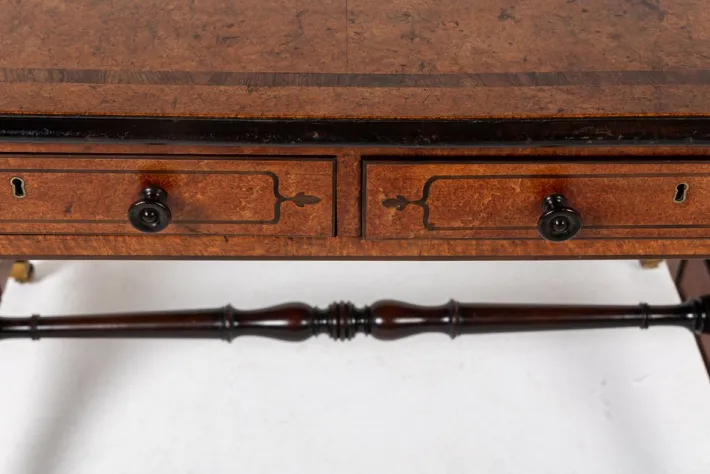 Pamono 19th Century English Regency Amboyna Library Table Hot