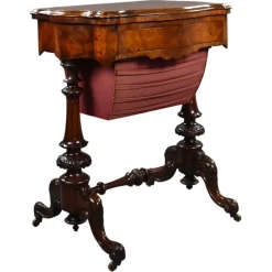 Pamono 19th Century English Victorian Burr Walnut Games Table, 1860s Clearance