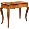 Pamono 19th Century English Victorian Burl Walnut and Marquetry Inlaid Card Table, 1860s Outlet