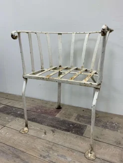 Pamono 19th Century English Wrought Iron Garden Chair with Rounded Back Best