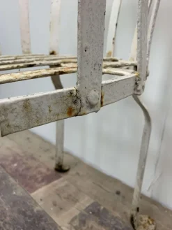 Pamono 19th Century English Wrought Iron Garden Chair with Rounded Back Best