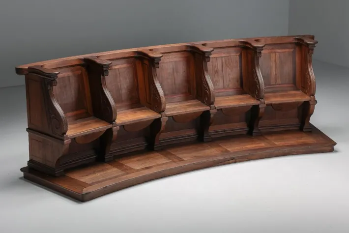 Pamono 18th Century Flemish Oak Church Pew, Belgium Clearance