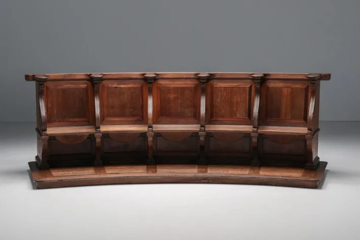 Pamono 18th Century Flemish Oak Church Pew, Belgium Clearance