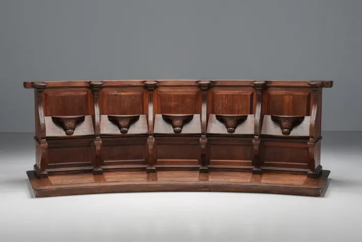 Pamono 18th Century Flemish Oak Church Pew, Belgium Clearance