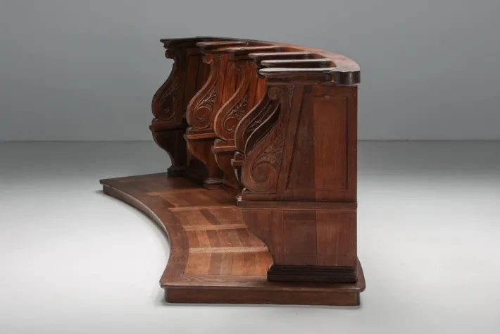 Pamono 18th Century Flemish Oak Church Pew, Belgium Clearance