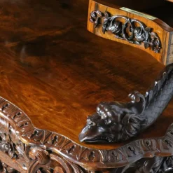 Pamono 19th Century French Baroque Neo-Gothic Carved Secretaire Sale