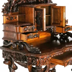 Pamono 19th Century French Baroque Neo-Gothic Carved Secretaire Sale