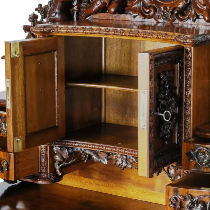 Pamono 19th Century French Baroque Neo-Gothic Carved Secretaire Sale