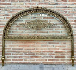 Pamono 19th Century French Belle Époque Style Headboard in Bronze, Glass and Brass Best