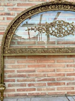 Pamono 19th Century French Belle Époque Style Headboard in Bronze, Glass and Brass Best