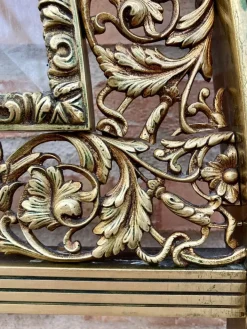 Pamono 19th Century French Belle Époque Style Headboard in Bronze, Glass and Brass Best