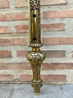 Pamono 19th Century French Belle Époque Style Headboard in Bronze, Glass and Brass Best