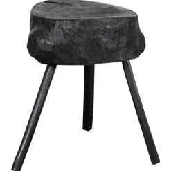 Pamono 19th Century French Ebonised Vernacular Elm Chopping Block Table Outlet