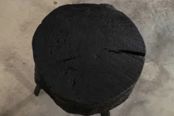 Pamono 19th Century French Ebonised Vernacular Elm Chopping Block Table Outlet