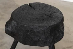 Pamono 19th Century French Ebonised Vernacular Elm Chopping Block Table Outlet