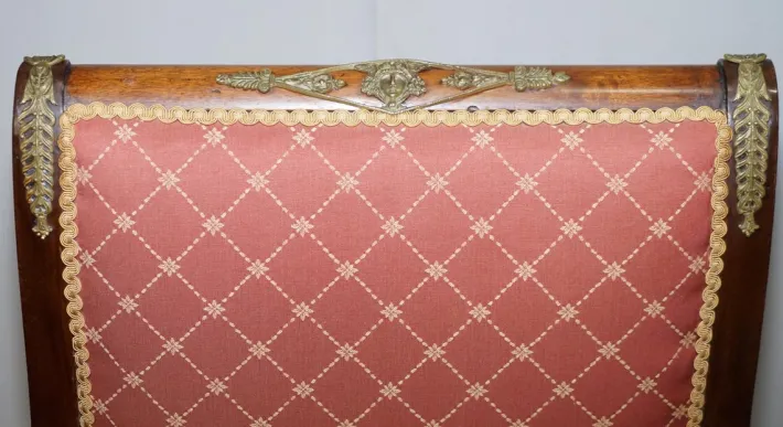 Pamono 19th Century French Empire Egyptian Sphinx Sofa & Armchairs in Ormolu & Hardwood, Set of 3 Hot