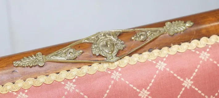 Pamono 19th Century French Empire Egyptian Sphinx Sofa & Armchairs in Ormolu & Hardwood, Set of 3 Hot