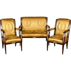 Pamono 20th Century French Empire Style Garniture Living Room Set, Set of 3