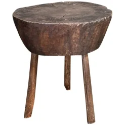 Pamono 19th Century French Provincial Rustic Elm Chopping Block Table Online