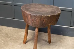 Pamono ​19th Century French Provincial Rustic Elm Chopping Block Table Online