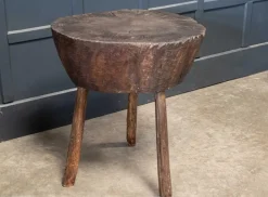 Pamono ​19th Century French Provincial Rustic Elm Chopping Block Table Online